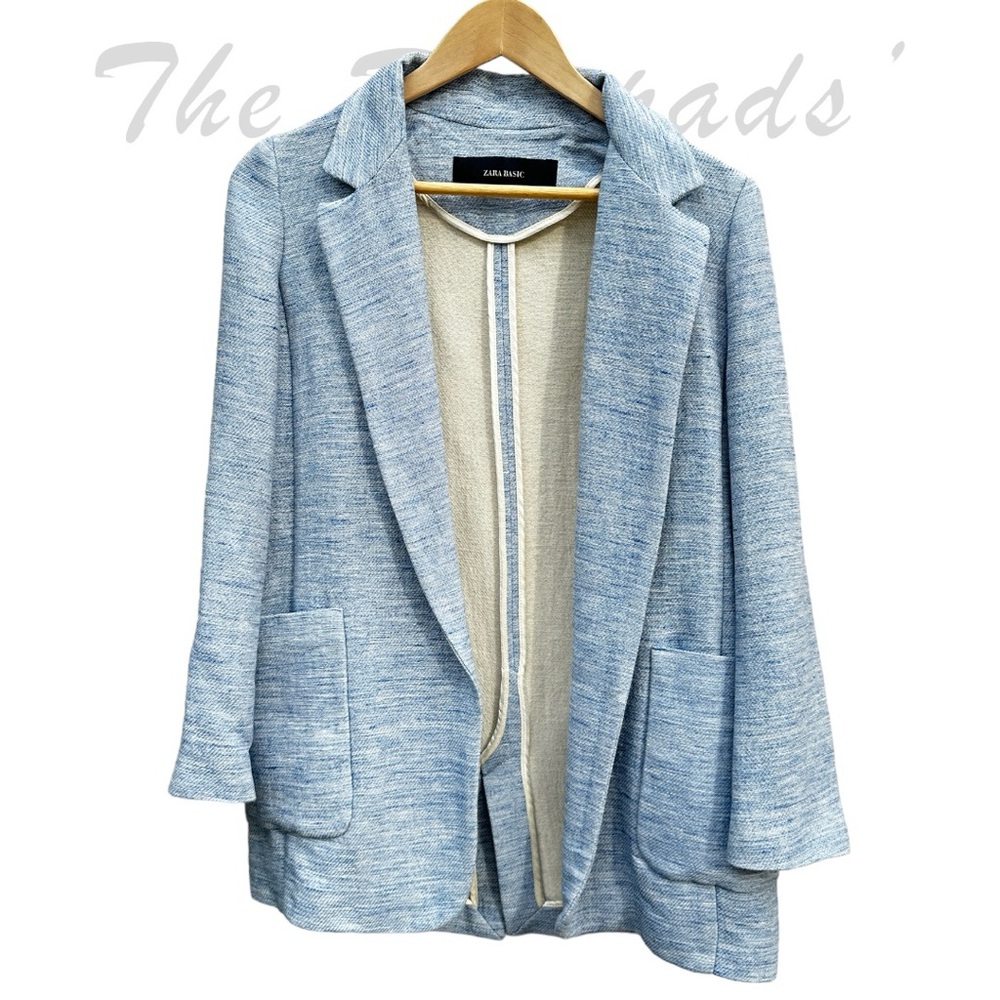 Zara Basic Blue Oversized Blazer